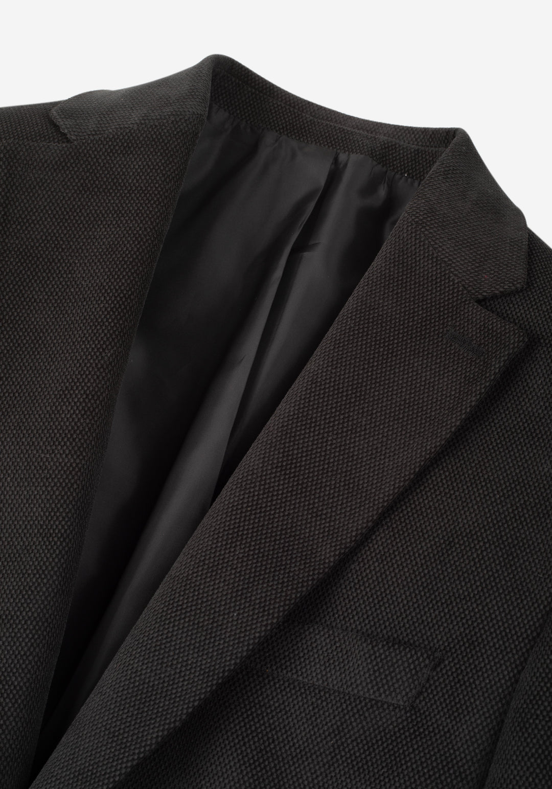 Slim Fit Ash Grey Dotted Pique Blazer
