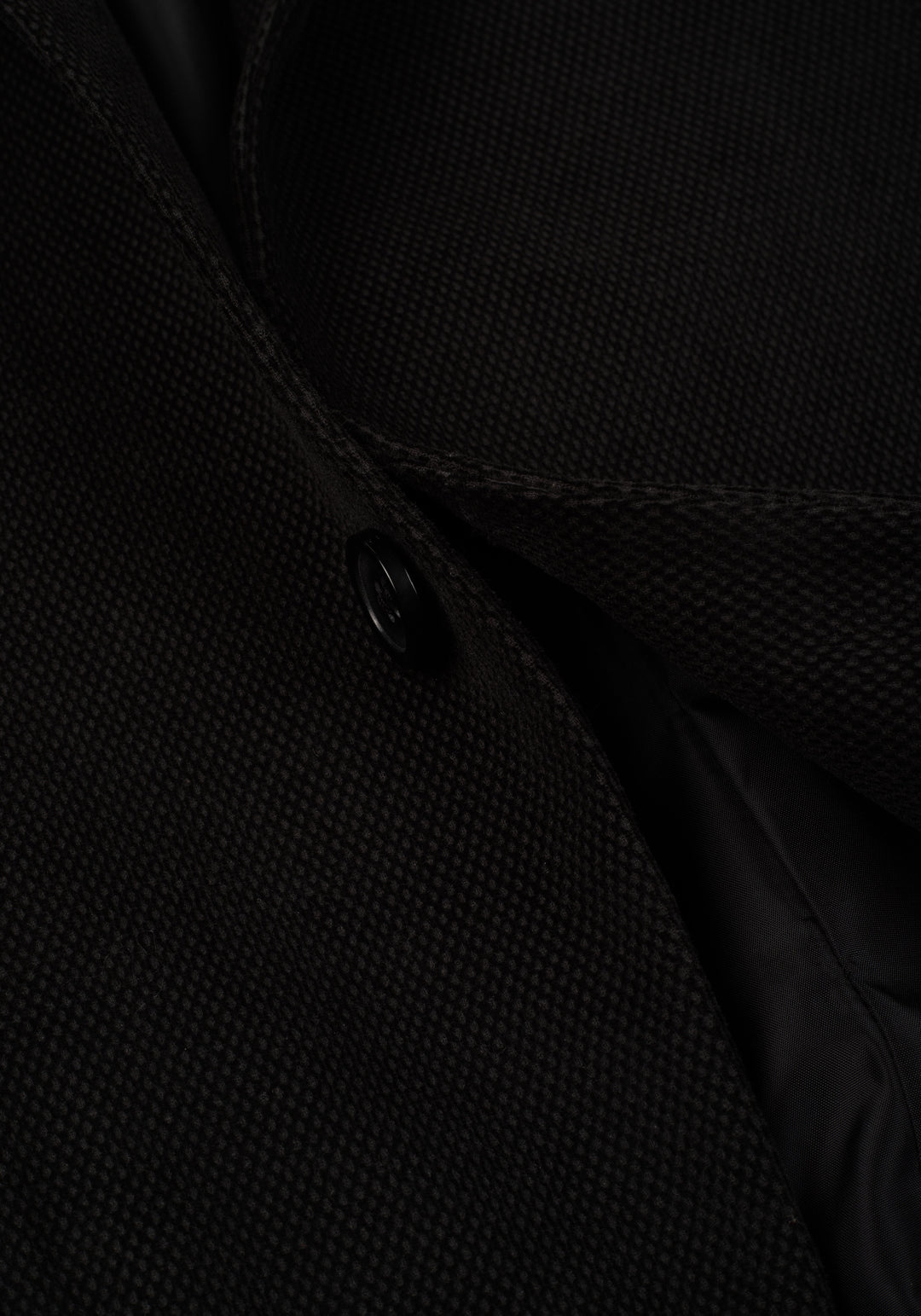 Slim Fit Vanta Black Dotted Pique Blazer