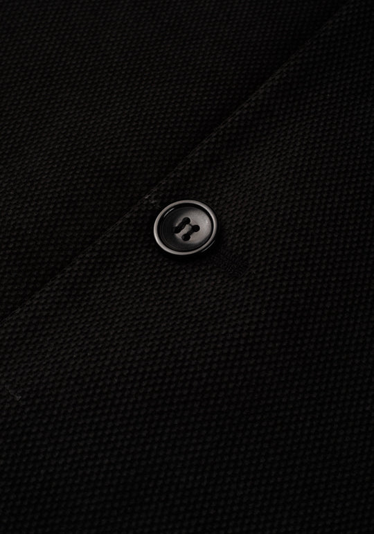 Slim Fit Vanta Black Dotted Pique Blazer