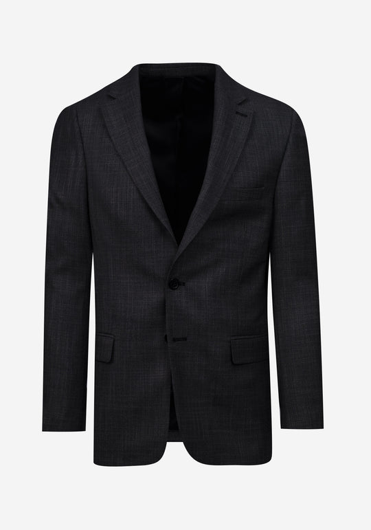 Contemporary Fit Shadow Grey Dotted Blazer