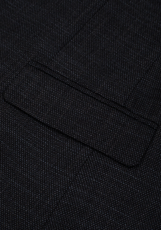 Contemporary Fit Shadow Grey Dotted Blazer