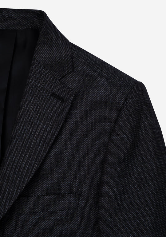 Contemporary Fit Shadow Grey Dotted Blazer