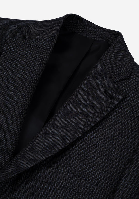 Contemporary Fit Shadow Grey Dotted Blazer
