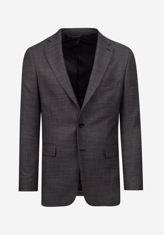 Contemporary Fit Iron Grey Dotted Blazer
