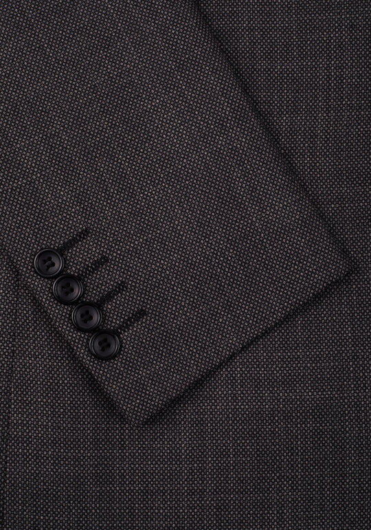 Contemporary Fit Iron Grey Dotted Blazer