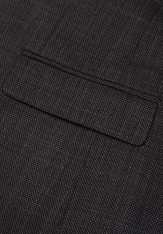 Contemporary Fit Iron Grey Dotted Blazer