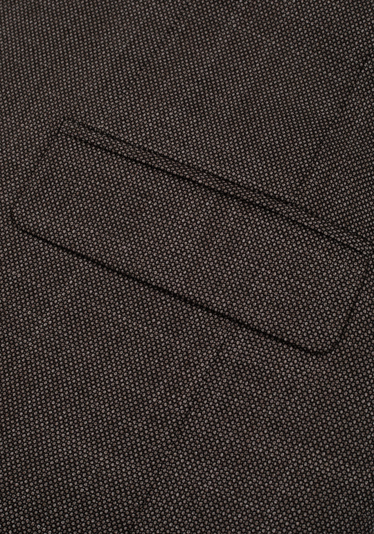 Contemporary Fit Rusty Brown Dotted Blazer