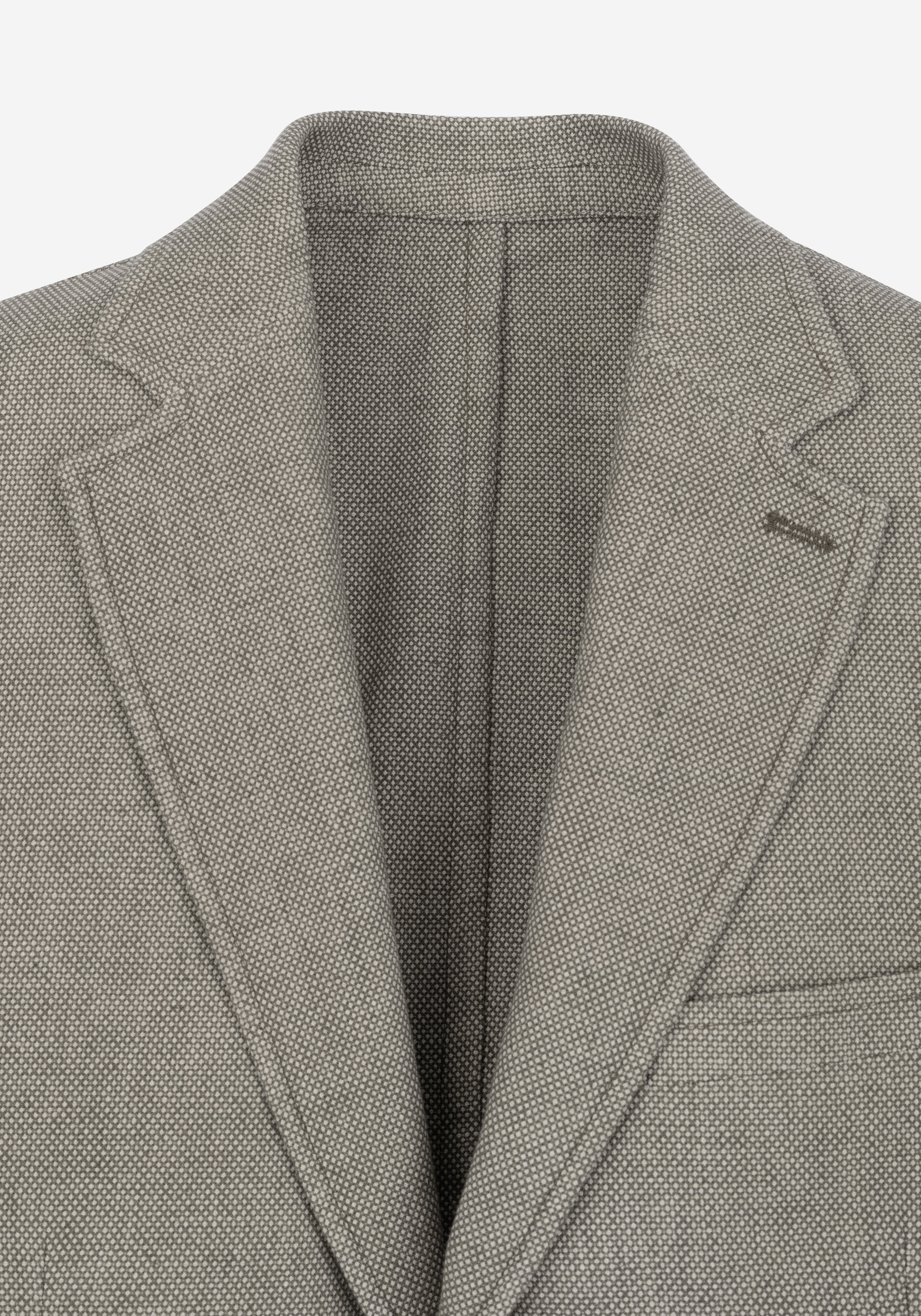 Contemporary Fit Sage Olive Dotted Linen Blend Blazer