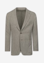 Contemporary Fit Sage Olive Dotted Linen Blend Blazer