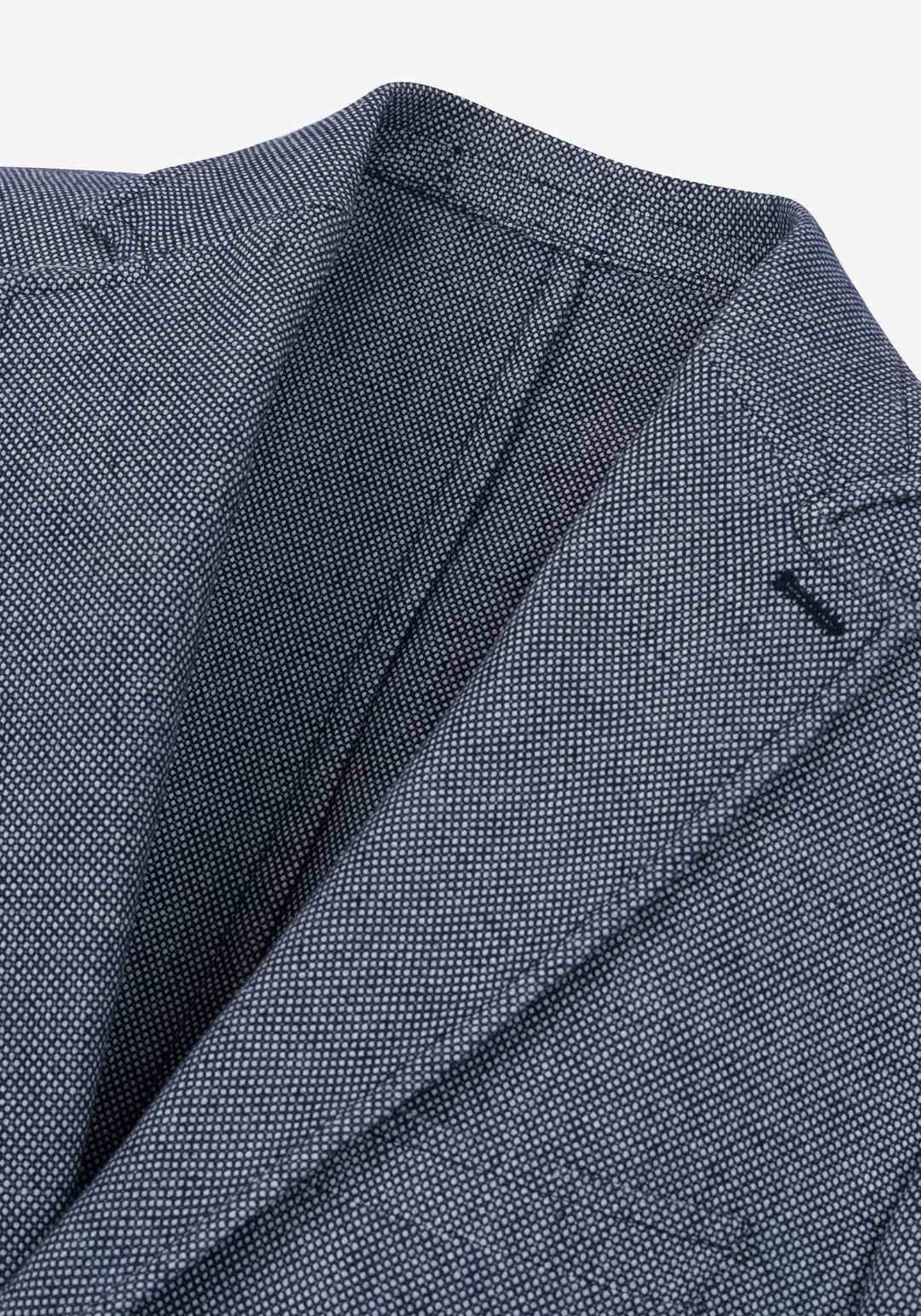 Contemporary Fit Vintage Navy Dotted Linen Blend Blazer