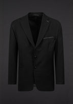 Rich Black Semi-Italian Handmade 130S Cool Wool Blazer
