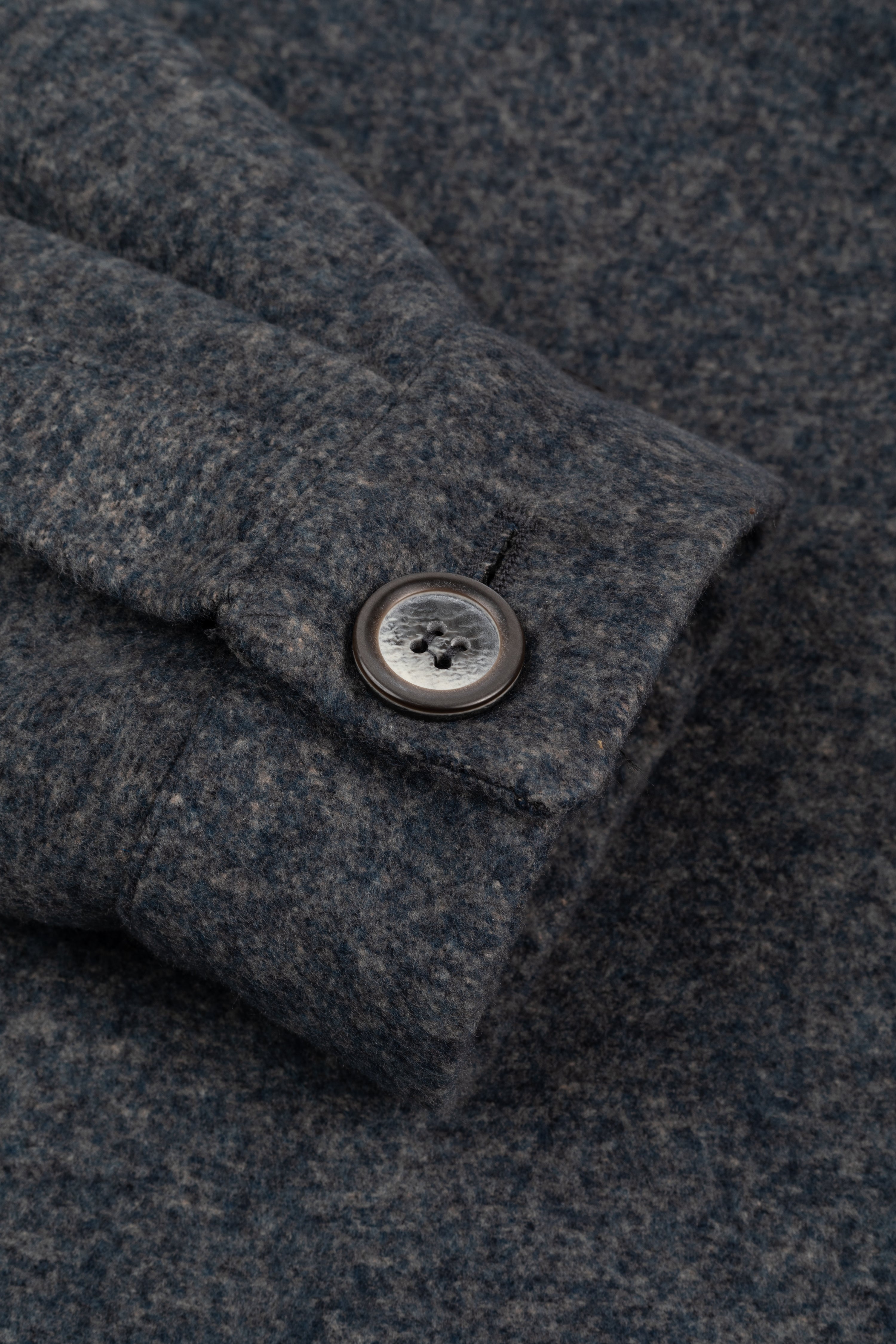 Mist Grey Wool Feel Overshirt