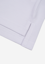 Pearl White Cotton Parti-Colored Polo Shirt - Long Sleeve