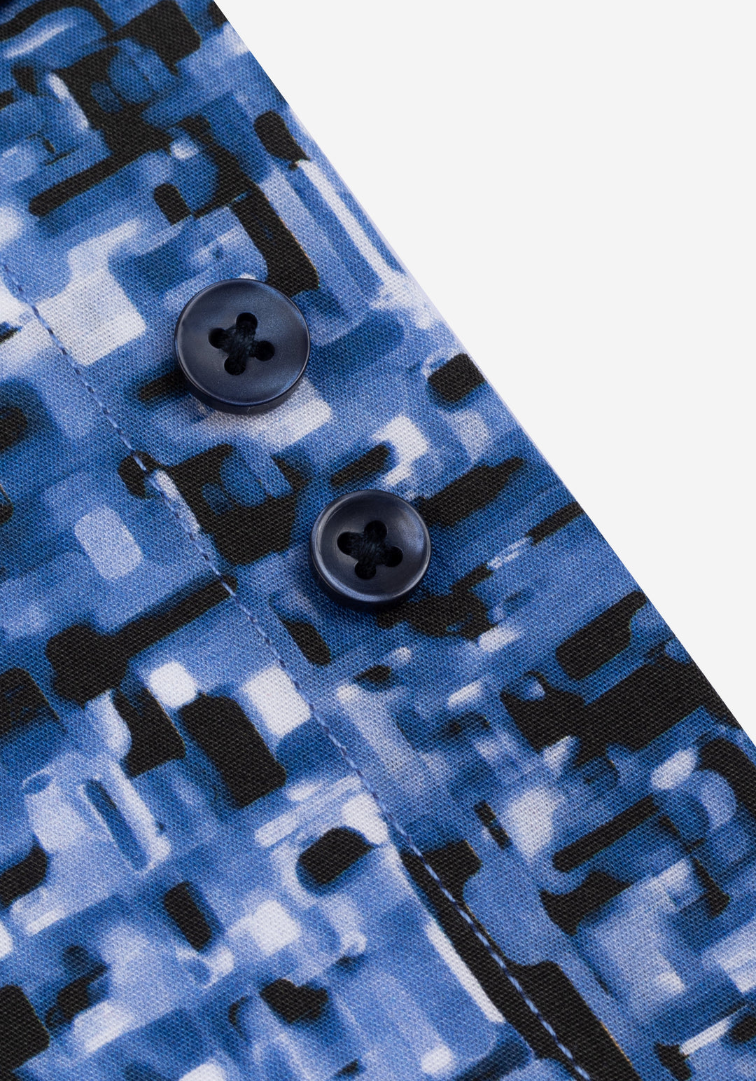 Electric Blue Printed Poplin Shirt