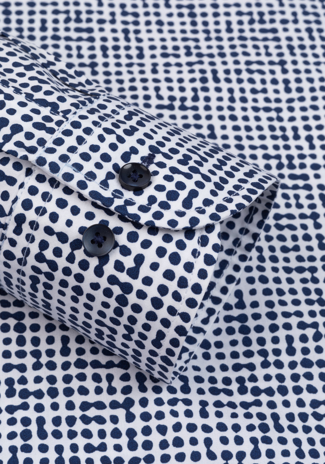 Frost Navy Dotted Poplin Shirt