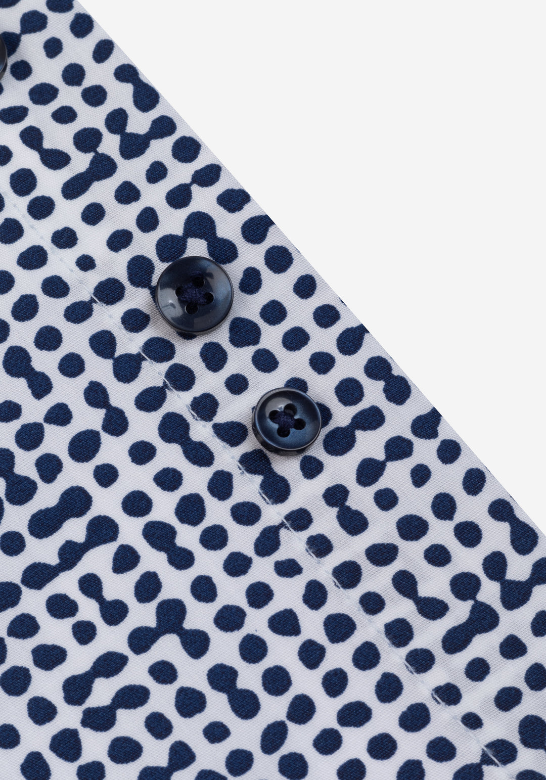 Frost Navy Dotted Poplin Shirt