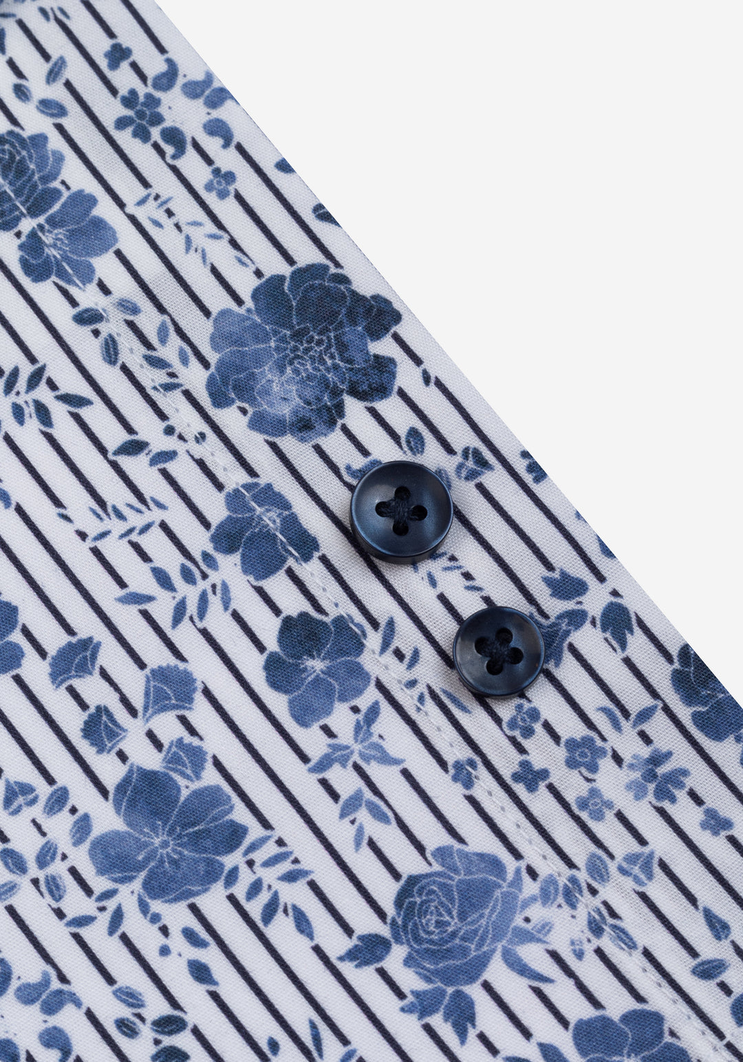 Ocean Blue Floral Poplin Shirt