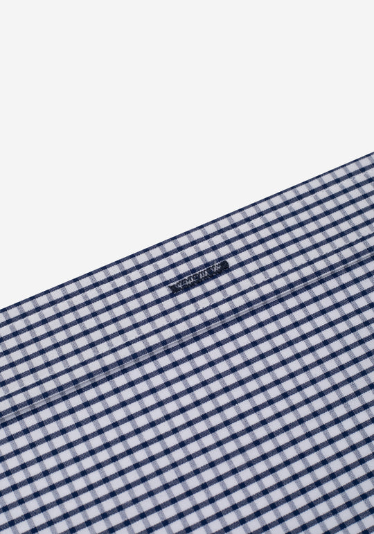 Royal Navy Checked Poplin Shirt - Short Sleeve