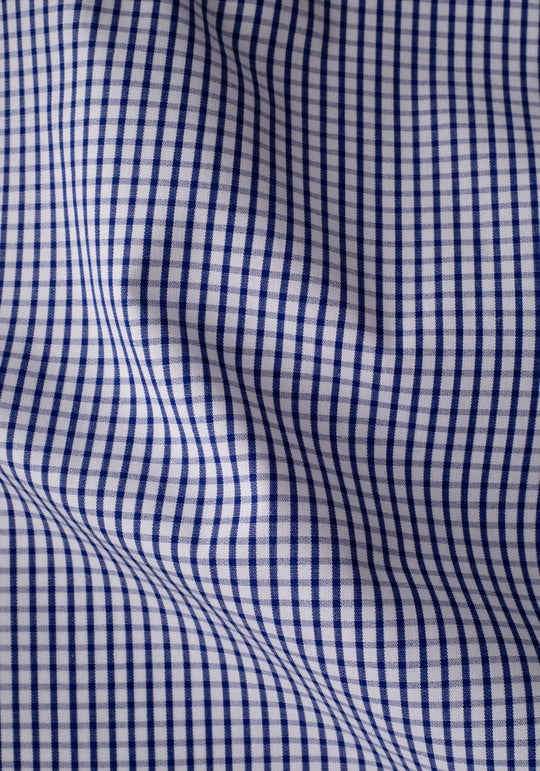 Royal Navy Checked Poplin Shirt - Short Sleeve