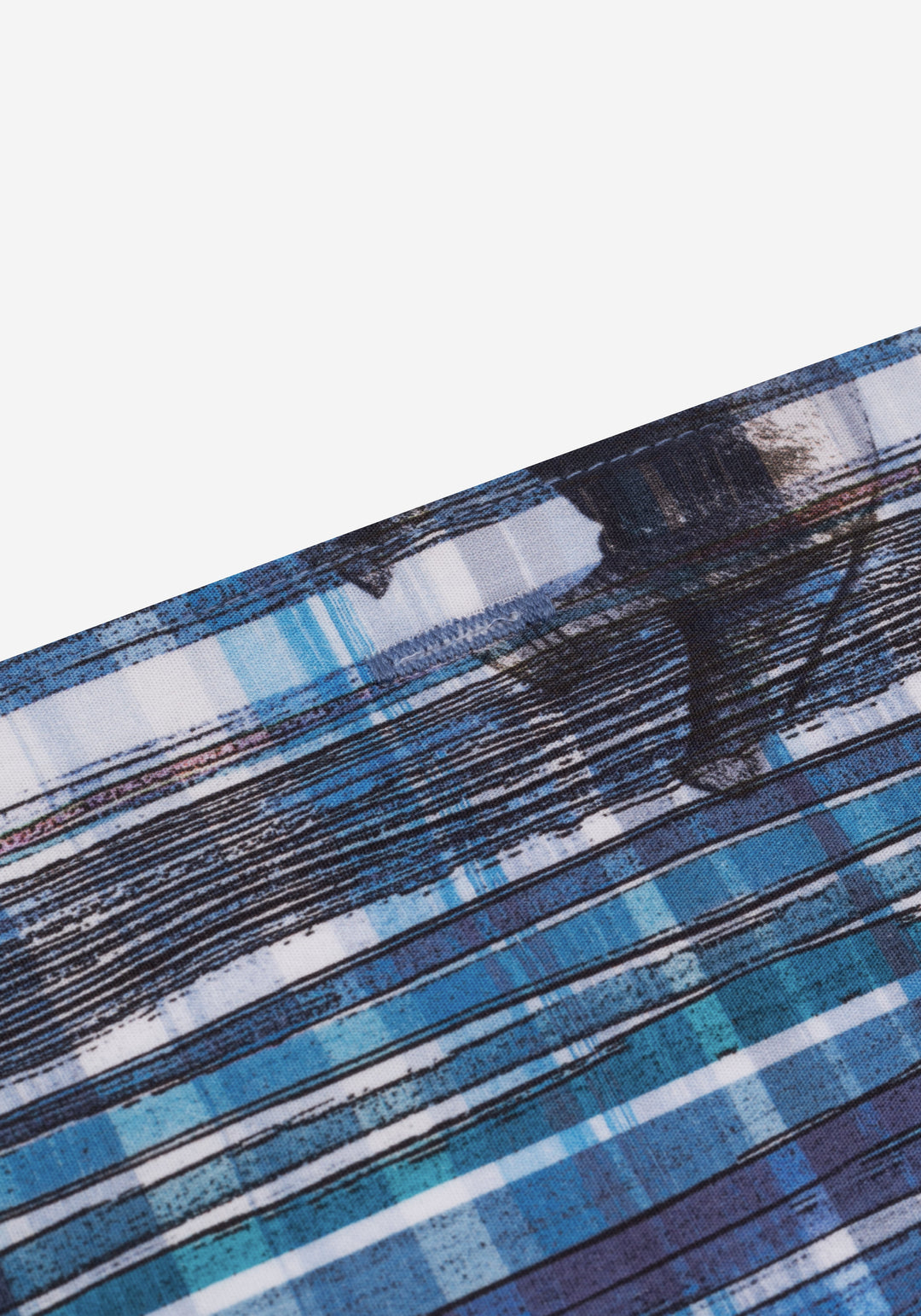 Vivid Blue Printed Poplin Resort Shirt - Short Sleeve