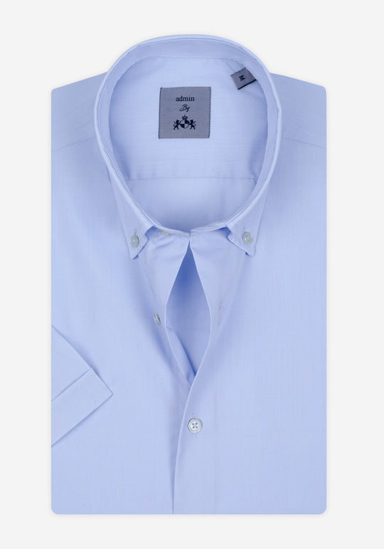 Glow Blue Chambray Shirt - Short Sleeve