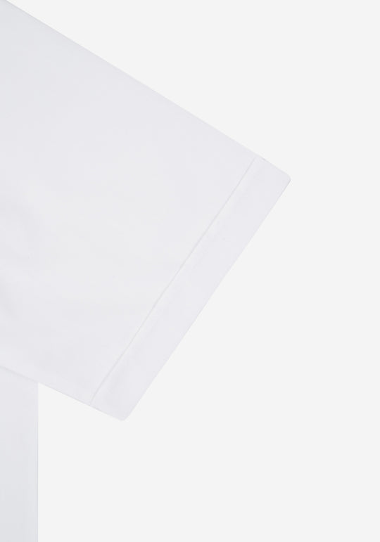 Powder White Chambray Shirt - Short Sleeve