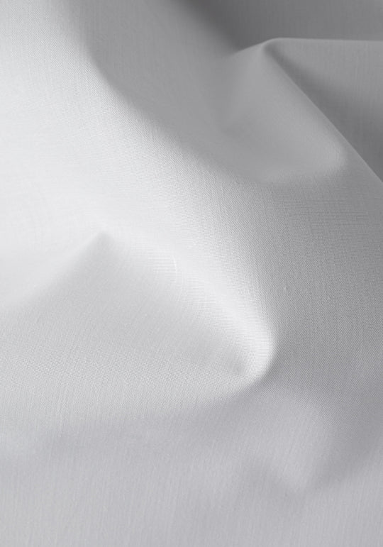 Powder White Chambray Shirt - Short Sleeve