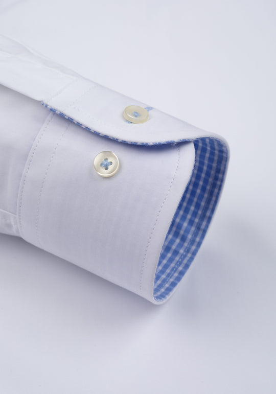 Frosted White Poplin Liquid Ammonia Shirt