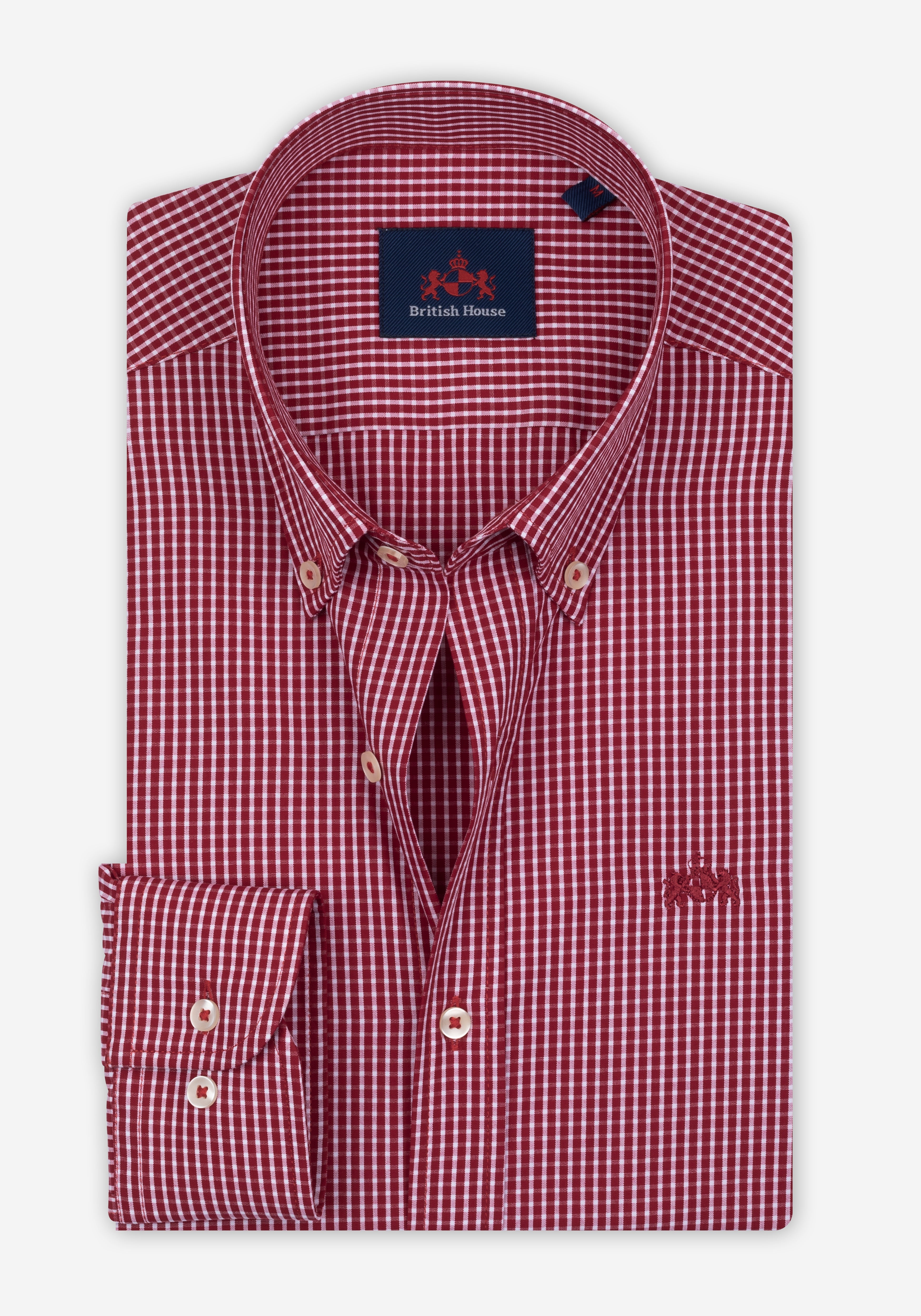 Blaze Red Checked Poplin Shirt