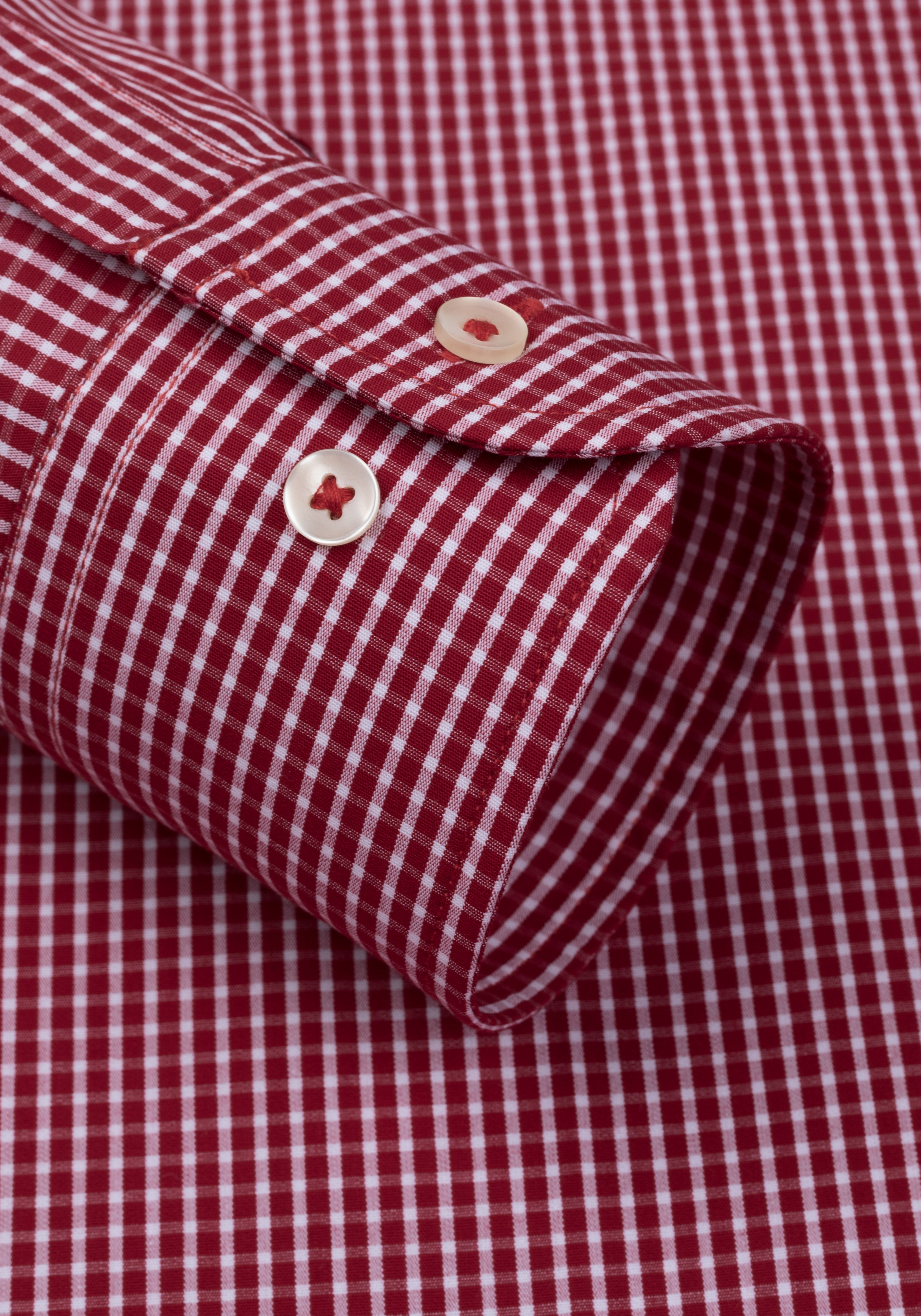 Blaze Red Checked Poplin Shirt