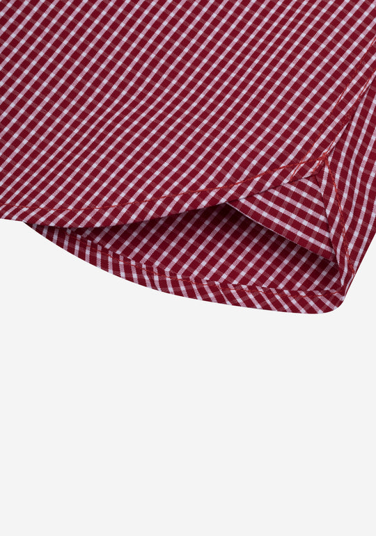 Blaze Red Checked Poplin Shirt