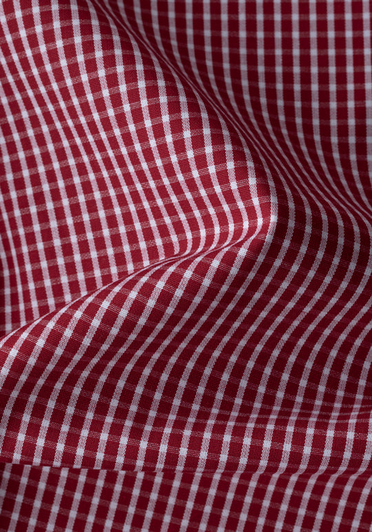 Blaze Red Checked Poplin Shirt