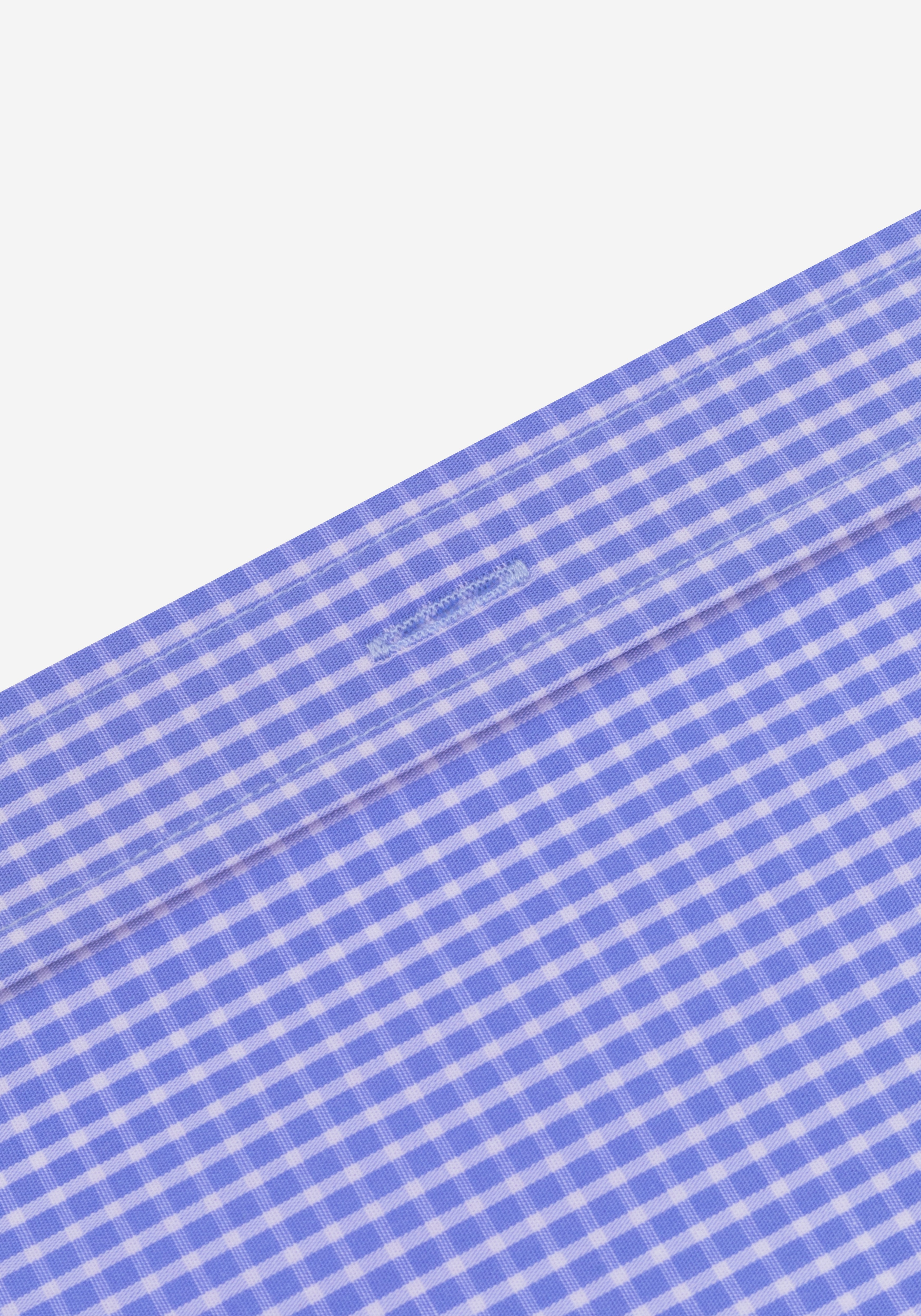 Cornflower Blue Checked Poplin Shirt