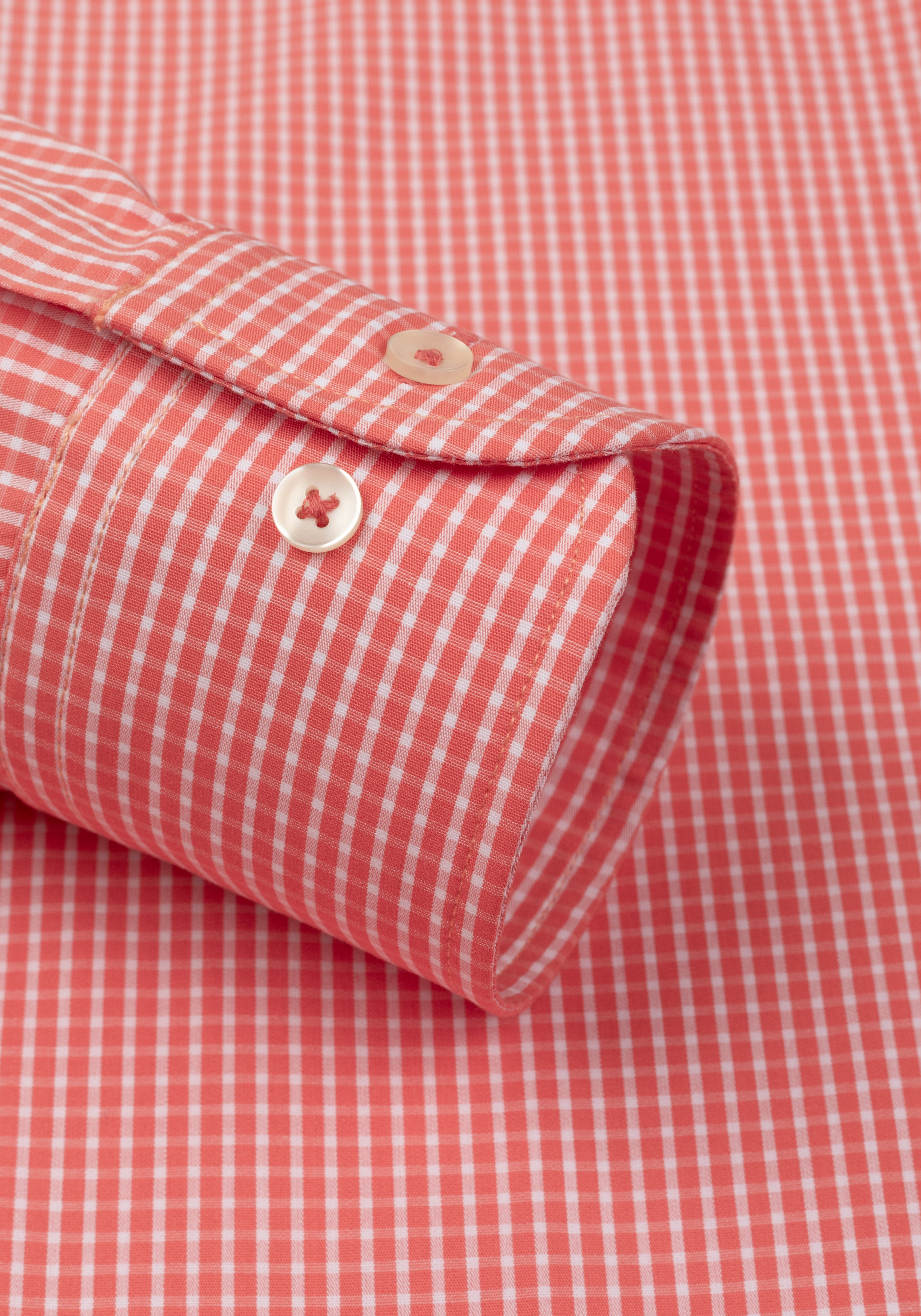 Blaze Orange Checked Poplin Shirt