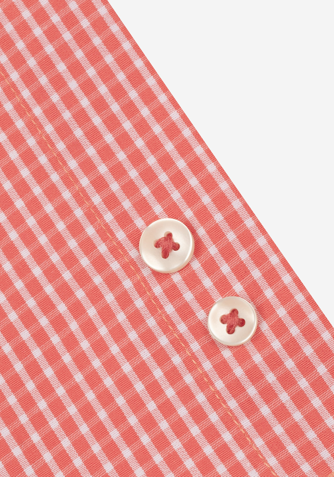 Blaze Orange Checked Poplin Shirt
