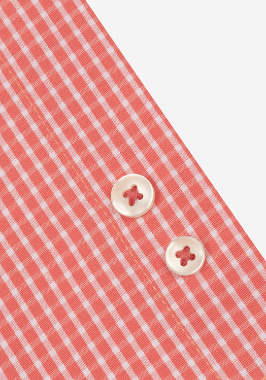 Blaze Orange Checked Poplin Shirt