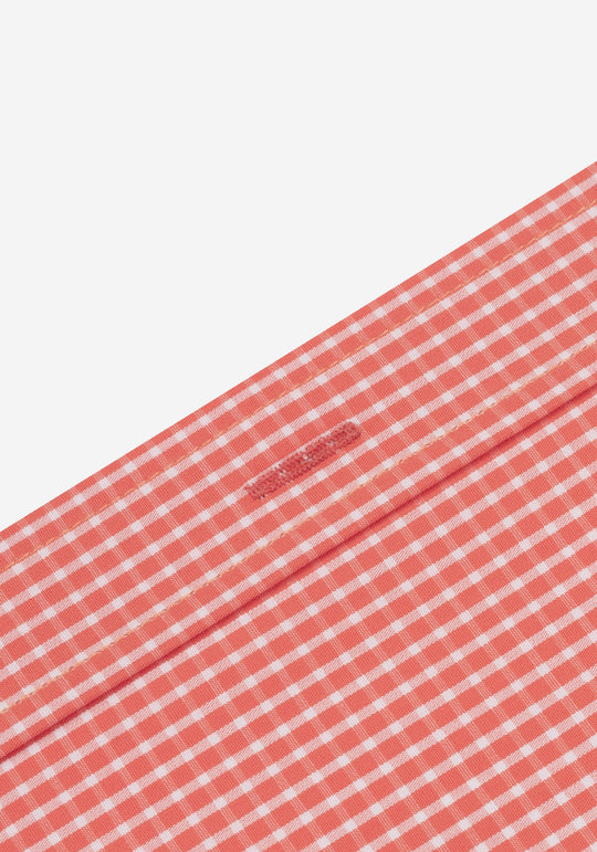 Blaze Orange Checked Poplin Shirt