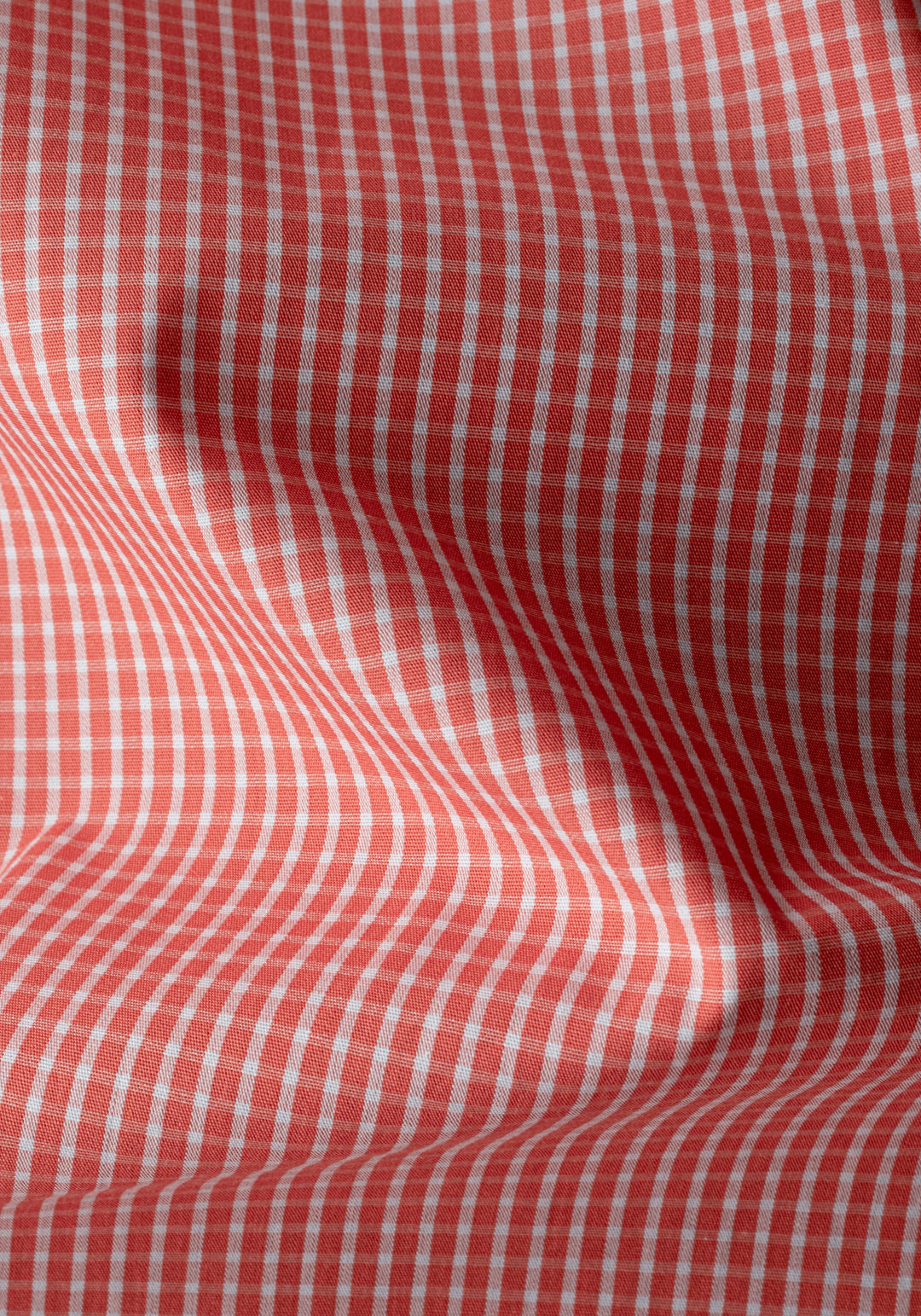 Blaze Orange Checked Poplin Shirt