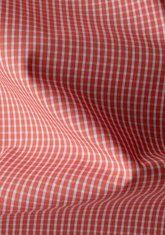 Blaze Orange Checked Poplin Shirt