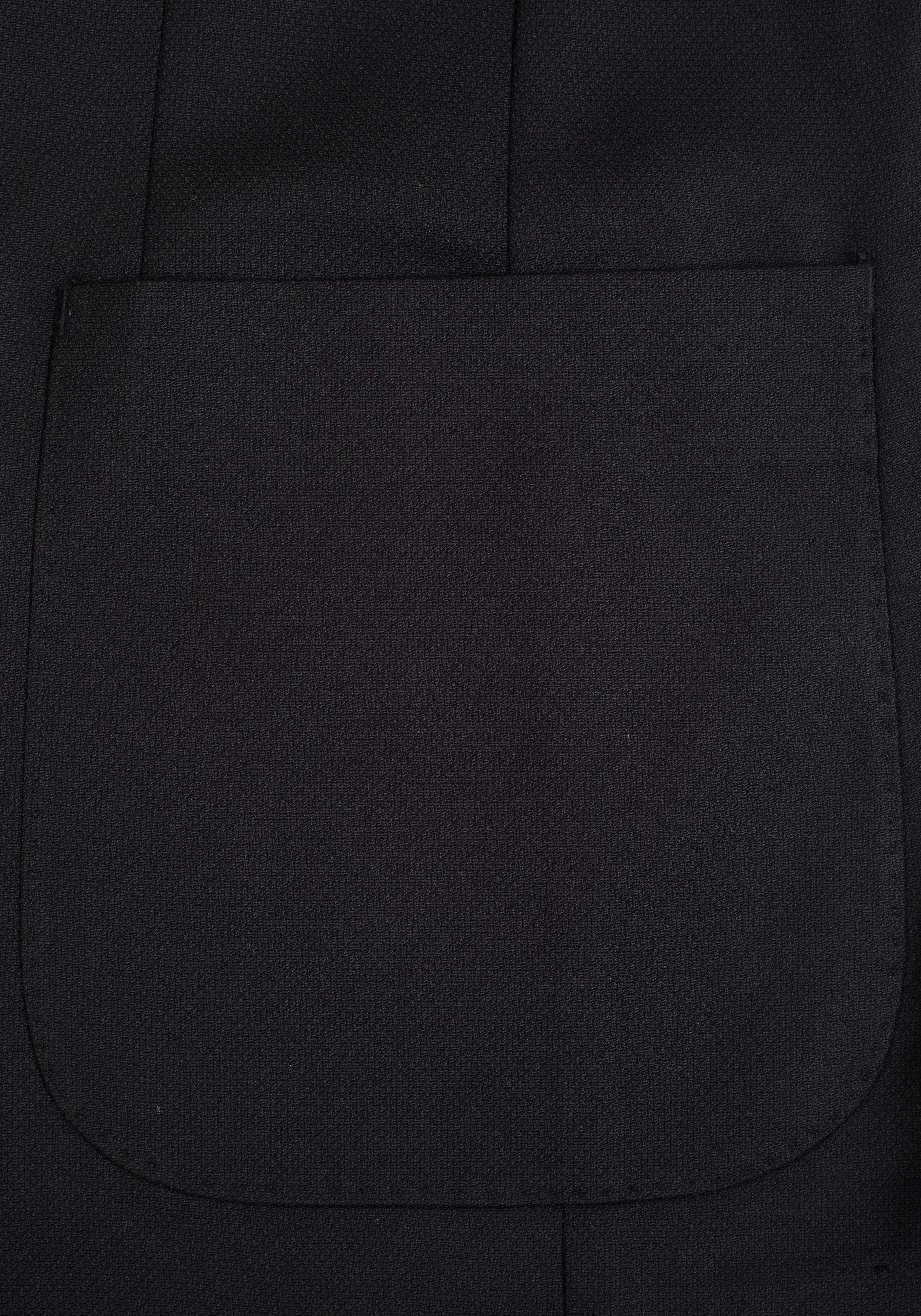 Contemporary Fit Metallic Black Wool Blend Blazer