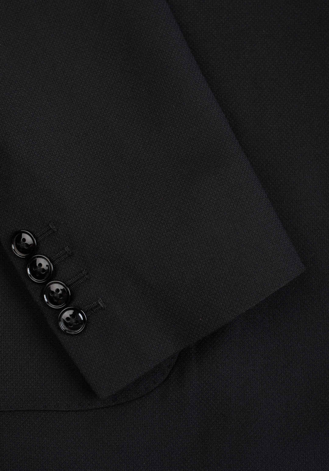 Contemporary Fit Metallic Black Wool Blend Blazer
