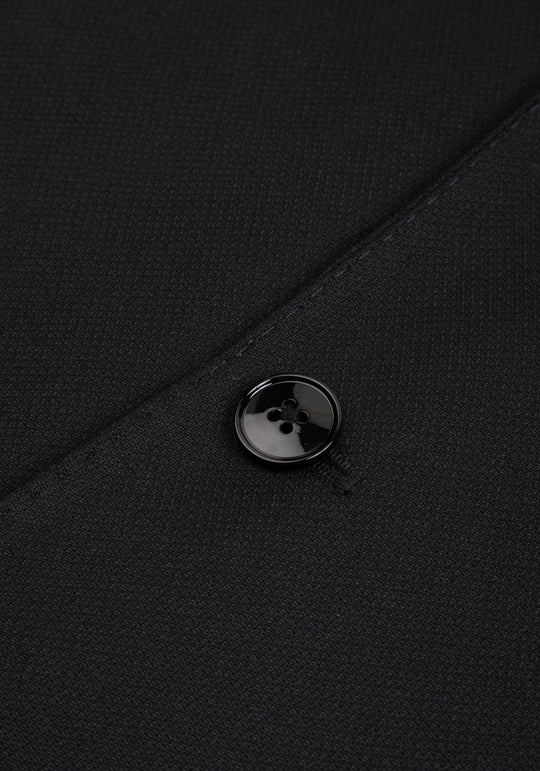 Contemporary Fit Metallic Black Wool Blend Blazer