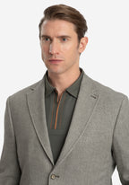 Contemporary Fit Sage Olive Dotted Linen Blend Blazer