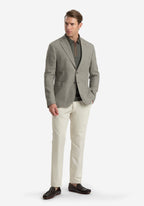 Contemporary Fit Sage Olive Dotted Linen Blend Blazer