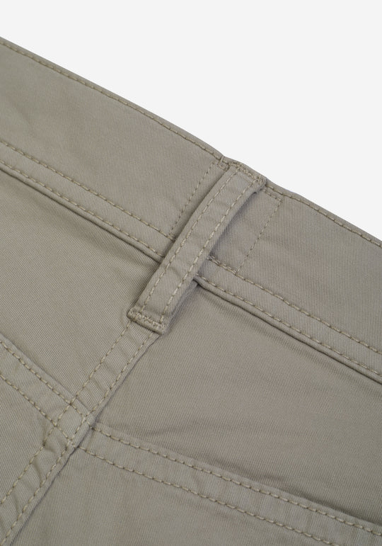 Pale Olive Twill Gabardine
