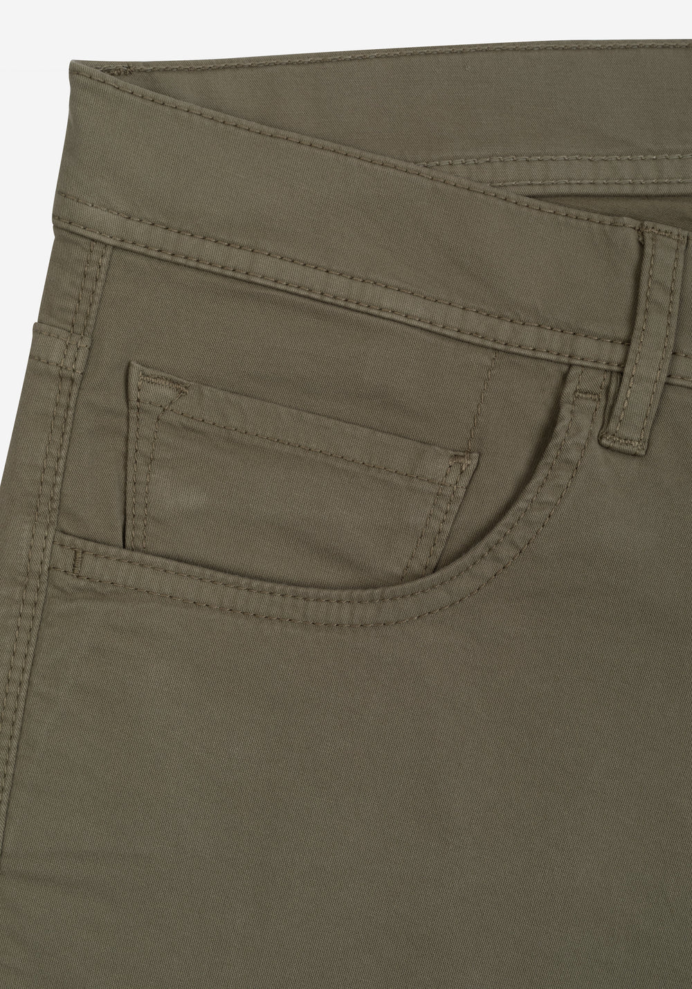 Deep Olive Twill Gabardine