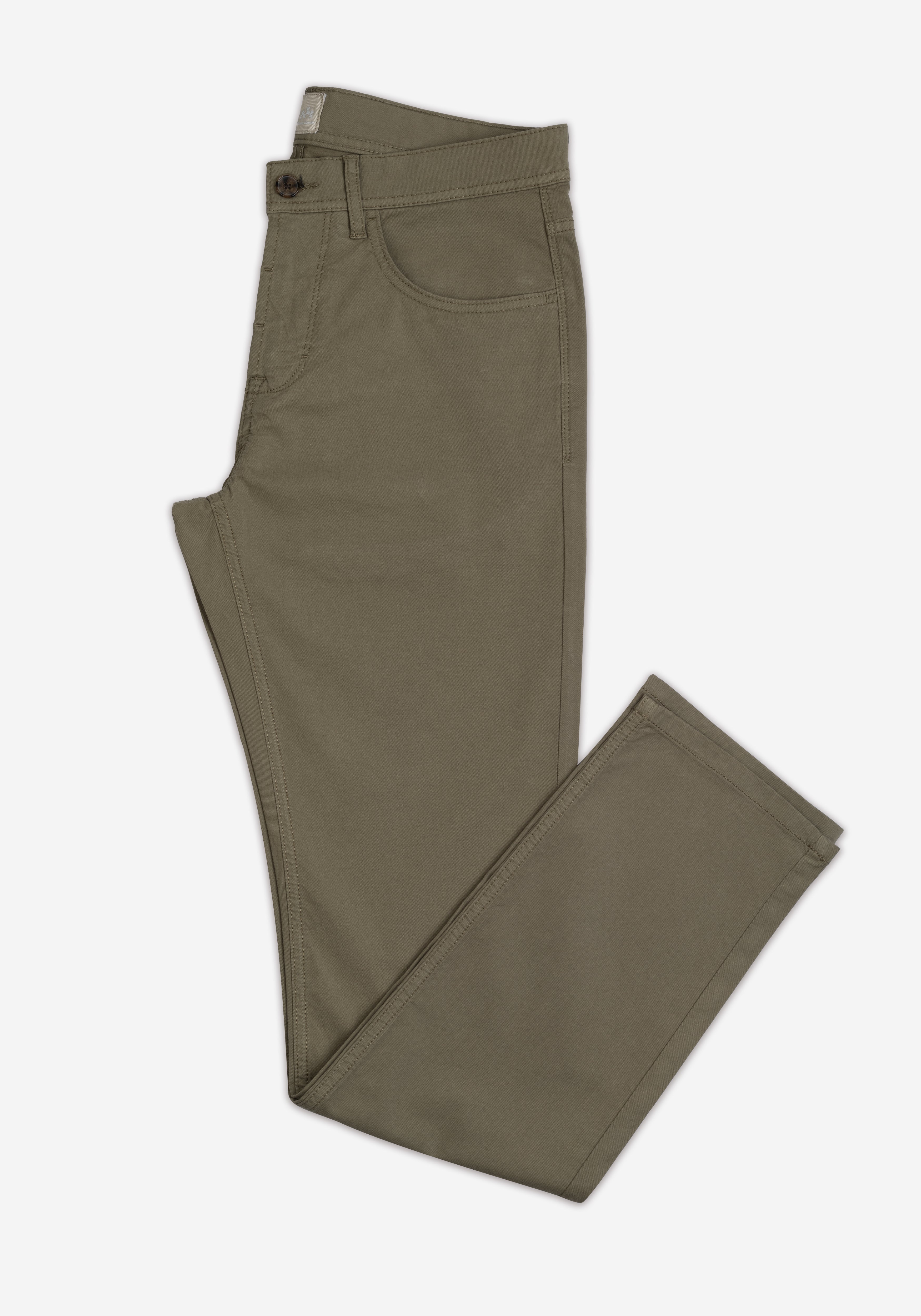 Deep Olive Twill Gabardine