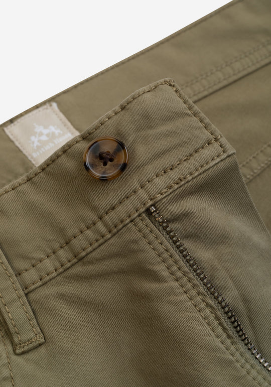 Haze Olive Twill Gabardine