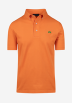 Metallic Orange Cotton Polo Shirt