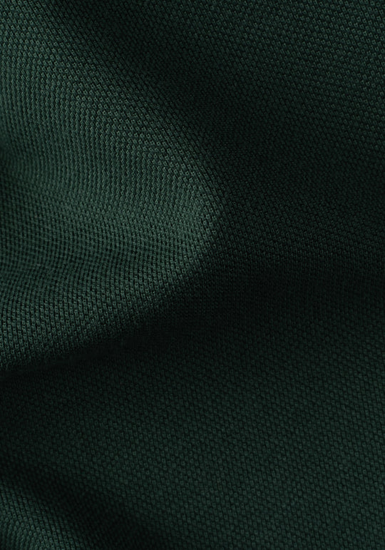 Dark Leaf Green Cotton Polo Shirt